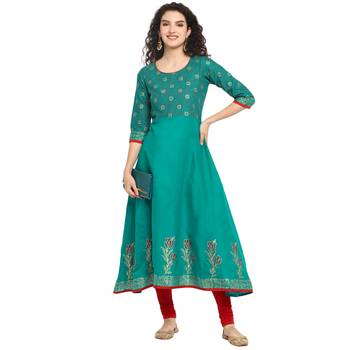  cotton designer anarkali kurta 1