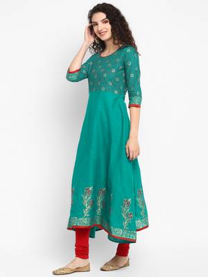  cotton designer anarkali kurta 3