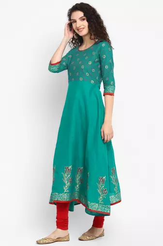  cotton designer anarkali kurta