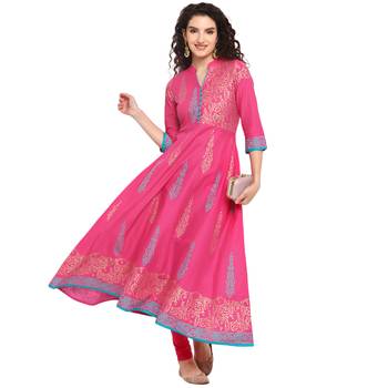  cotton designer anarkali kurta 1