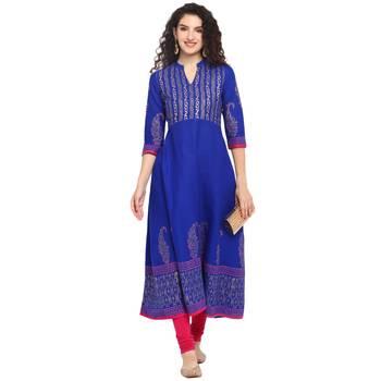  cotton designer anarkali kurta 1