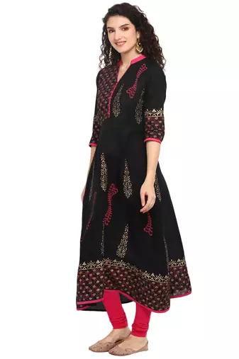 cotton designer anarkali kurta