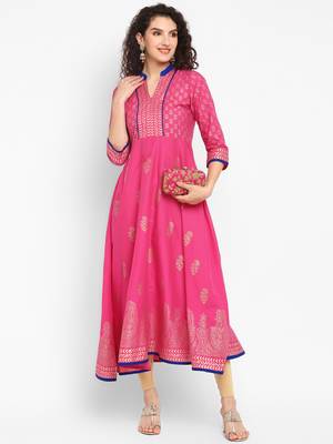  cotton designer anarkali kurta 1