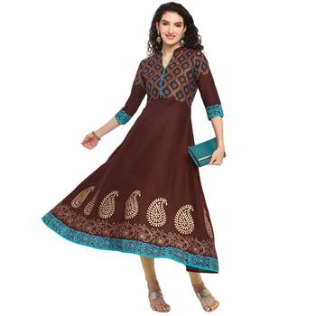  cotton designer anarkali kurta 1