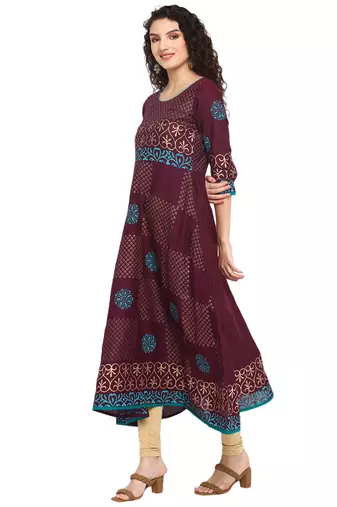  cotton designer anarkali kurta