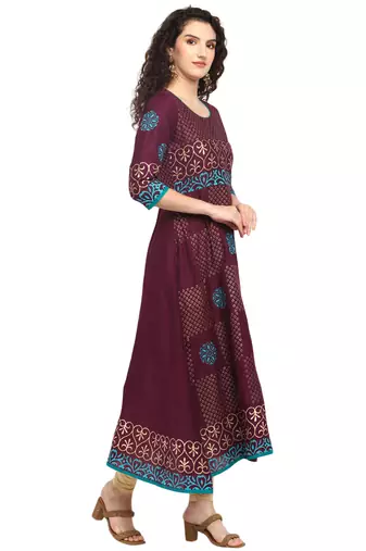  cotton designer anarkali kurta