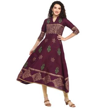  cotton designer anarkali kurta 1