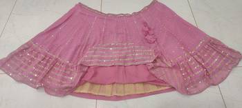 Light-Pink Georgette Lehenga Choli With Silver Sequin Embroidery 4