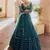 Teal Georgette Sequin Embroidered Lehenga Choli Set 