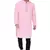 men's blooming pink cotton silk casual long kurta