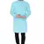 men's aqua blue cotton slub angrakha festive kurta