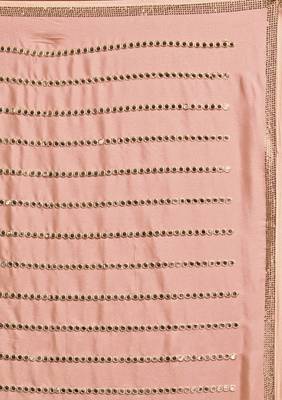  69% offLimited time deal  Chocolate Silk Real Mirror Work Embroidery Saree For women 6
