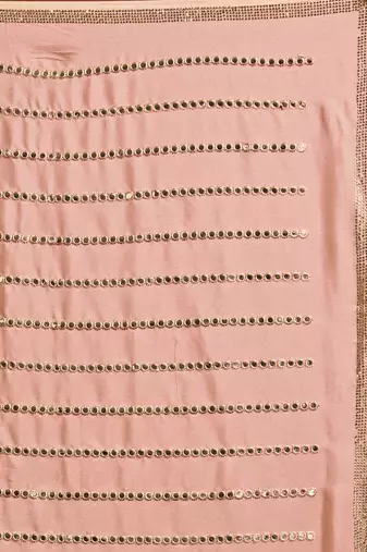  69% offLimited time deal  Chocolate Silk Real Mirror Work Embroidery Saree For women