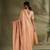 Beige woven anagha cotton  floral design saree with unstitched blouse by sarha