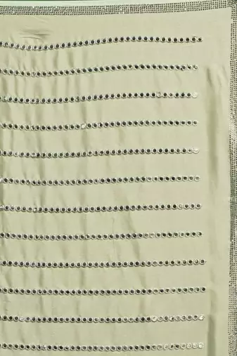 Trendmalls  Chocolate Silk Real Mirror Work Embroidery Saree For women