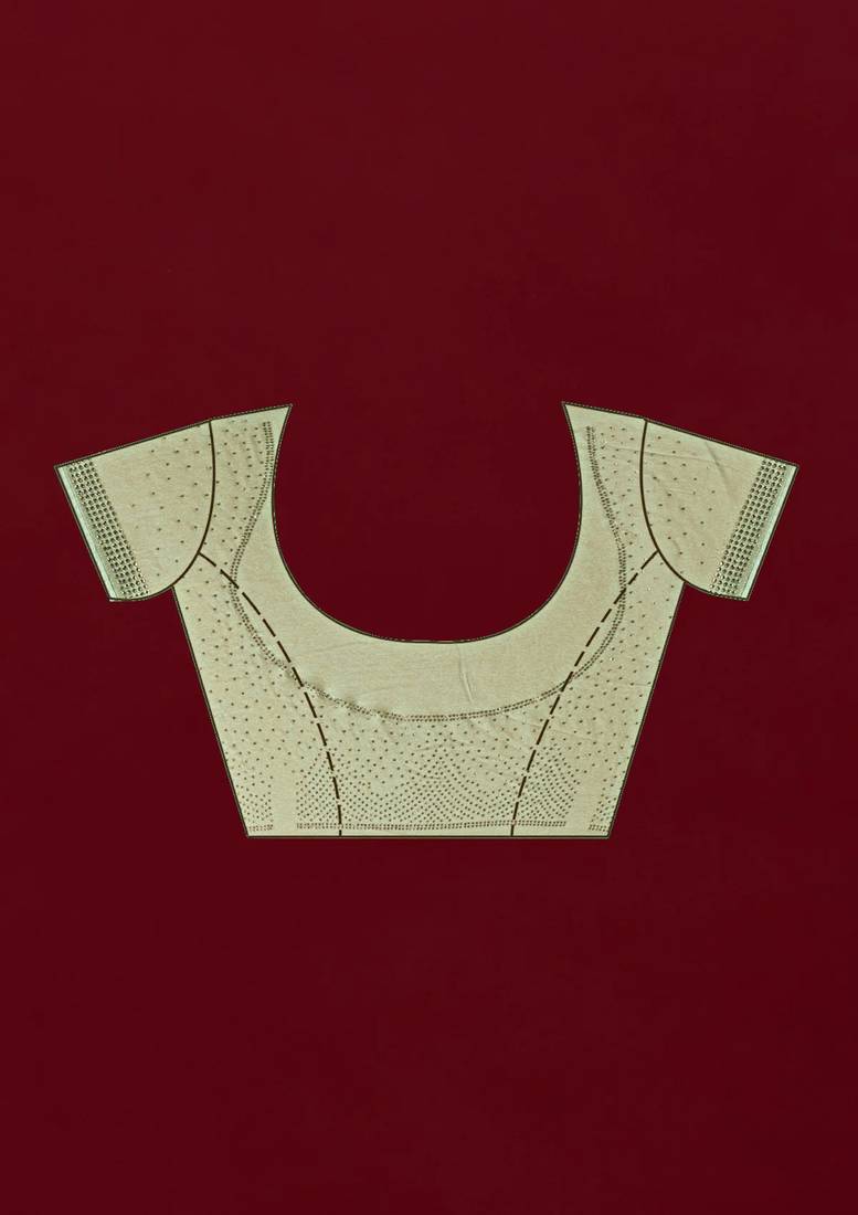  Chocolate Silk Real Mirror Work Embroidery Saree For women