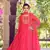 Pink karachi work a line georgette full stitched suits