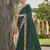 Dark Green Colour Embroidered Organza Silk Saree