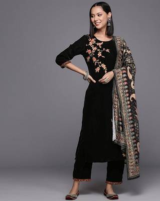 Black Partywear Salwar Suit for Women 1