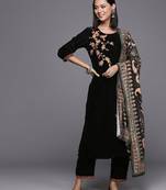 Black Partywear Salwar Suit for Women