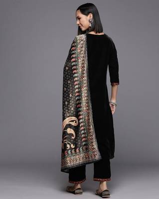 Black Partywear Salwar Suit for Women 3