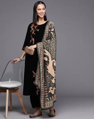 Black Partywear Salwar Suit for Women 4