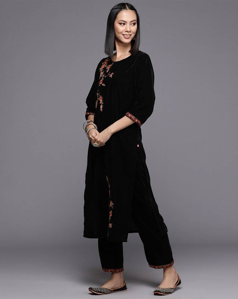 Black Partywear Salwar Suit for Women