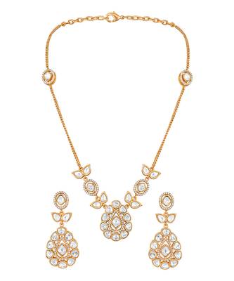 Micron gold polis brass necklace set 2