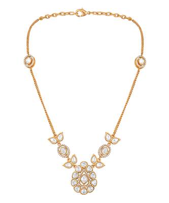 Micron gold polis brass necklace set 3