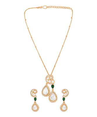 Micron gold polis brass necklace set 2