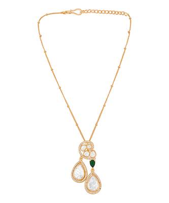 Micron gold polis brass necklace set 3
