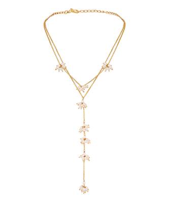 Fresh water pearls micron gold polis brass necklace 2