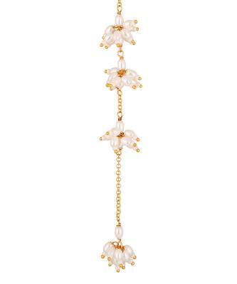 Fresh water pearls micron gold polis brass necklace 3