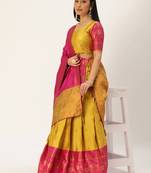 South Indian Traditonal Woven With Zari Work Half Saree