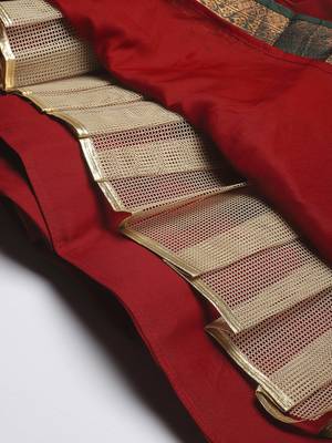 South Indian Traditonal Woven With Zari Work Half Saree 5