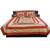 Famous Jaipuri 5 Pc. Maroon Silk Double Bed Cover Diwali Gift 309