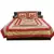 Famous Jaipuri 5 Pc. Maroon Silk Double Bed Cover Diwali Gift 309