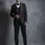 Black tuxedo suit on terry rayon fabric