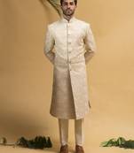 Golden Royal Jodhpuri Sherwani for Men for Grand Weddings
