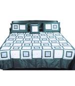 Jaipuri Royal 5 Piece Brown Silk Double Bed Cover Deepawali Gift 338