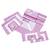 5 Piece Pink Embroidered Silk Double Bed Cover Diwali Gift 341