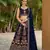  Navy Blue Dori Zari Sequins Embroidered Georgette Indian Bride Lehenga Choli Dress Designs