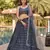  Grey Dori Zari Sequins Embroidered Georgette Wedding Indian Lehenga Dress Design