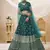 Fetching Teal Blue Zari And Sequins Embroidered Georgette Party Wear Lehenga Choli