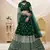 Green Zari And Sequins Embroidered Georgette Designer Lehenga Choli