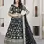 Black Color Dola Jacquard Zari Work Silk Semi-Stitched Lehenga Choli