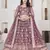 Rosy Brown Color Dola Jacquard Zari Work Silk Semi-Stitched Lehenga Choli