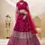Provocative Hot Pink Zari And Sequins Embroidered Georgette Lehenga Choli For Party