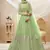 Pista Green Zari And Sequins Embroidered Georgette Indian Lehenga Choli Design