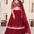 Red Zari Sequins Embroidered Georgette Lehenga Choli For Wedding